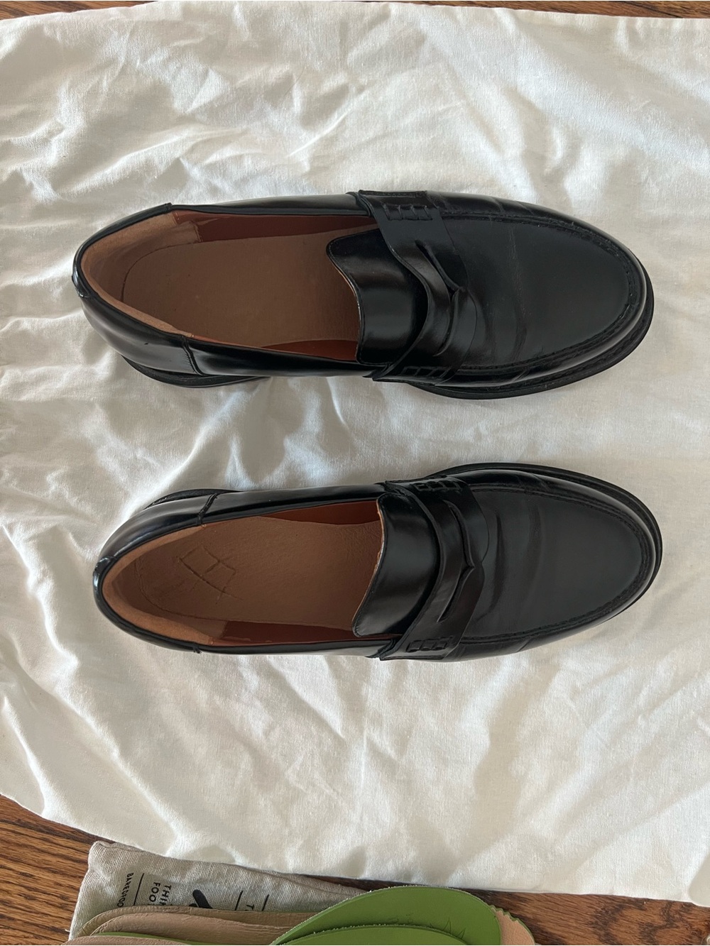 Bared Footwear Maleo Black Leather Penny Loafers